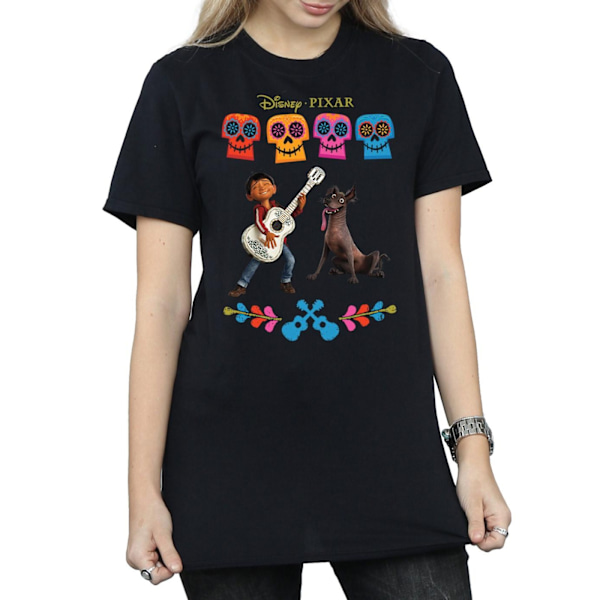 Disney Dam/Kvinnor Coco Miguel Logo Bomull Boyfriend T-shirt Black XXL
