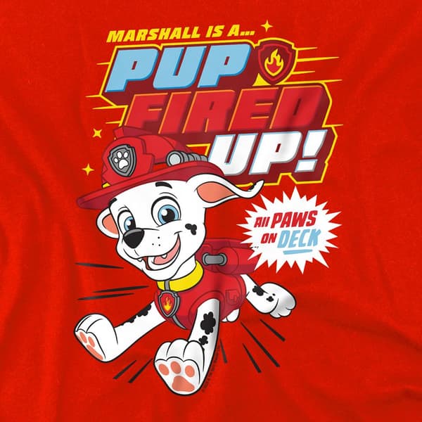 Paw Patrol Barn/Barn Pup Fired Up Marshall Pullover Hoodie Red 5-6 Years