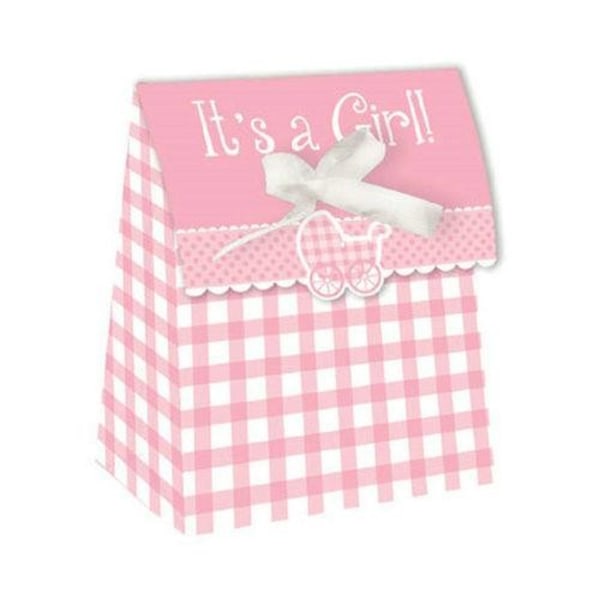 Creative Party It´s A Girl Baby Shower Partyväskor One Size Rosa Pink/White One Size