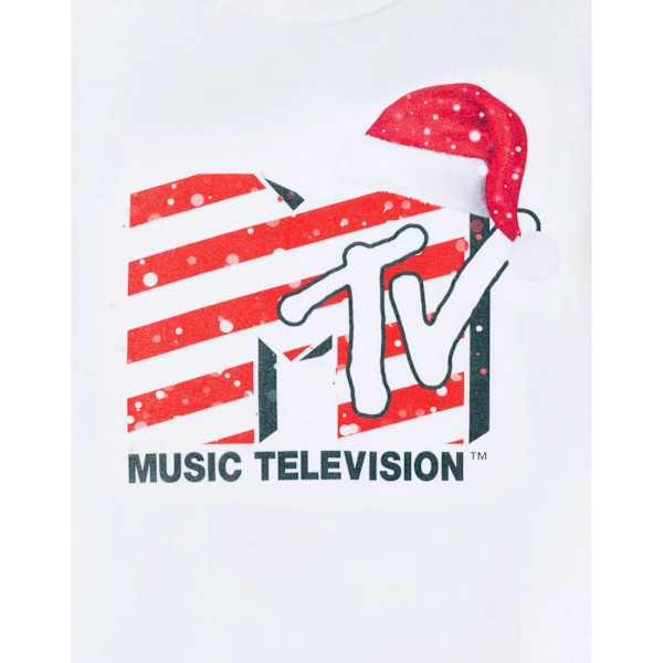 MTV Unisex Vuxen Jultomteluva T-shirt XXL Vit White XXL