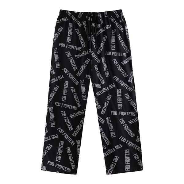 Foo Fighters Pyjamas för män med logotyp, kortärmad, lång pyjamas, S Svart Black S