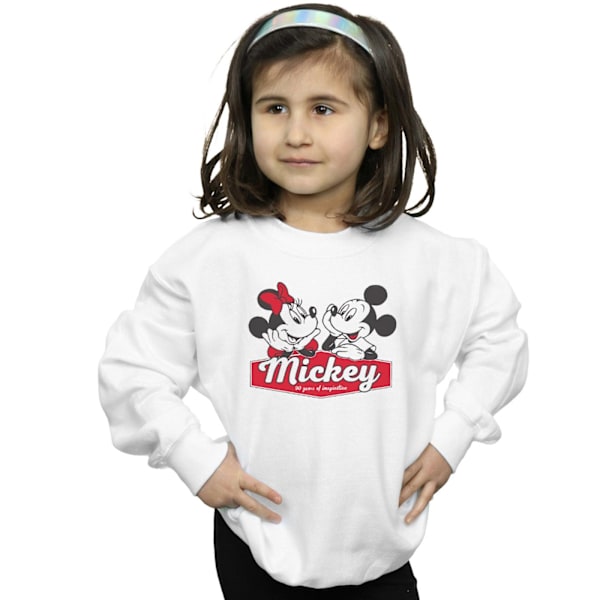 Disney Flickor Mickie Och Minnie 90 År Tröja 5-6 År Wh White 5-6 Years