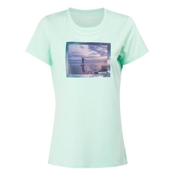 Regatta Dam/Kvinnor Fingal VIII Surf Print T-Shirt 20 UK Blea Bleached Aqua 20 UK