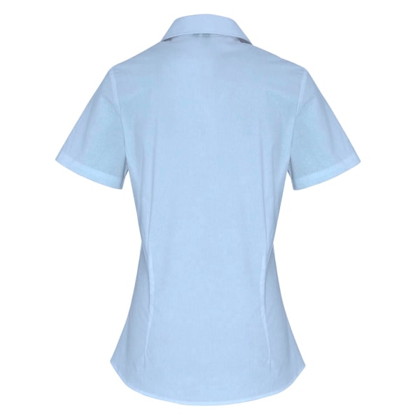 Premier Dam/Dam Stretch Fit Poplin Kortärmad Blus XL Pale Blue XL