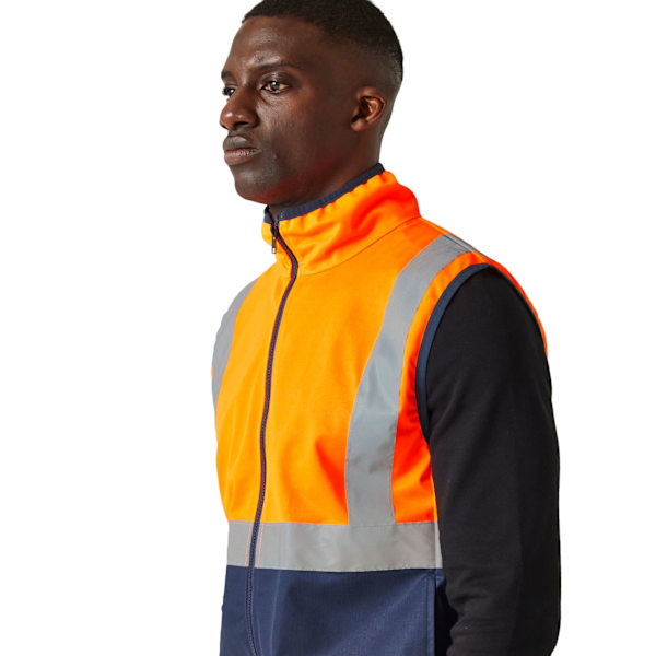 Regatta Professional Herr Full Zip Varselväst 3XL Orange/Marinblå Orange/Navy 3XL