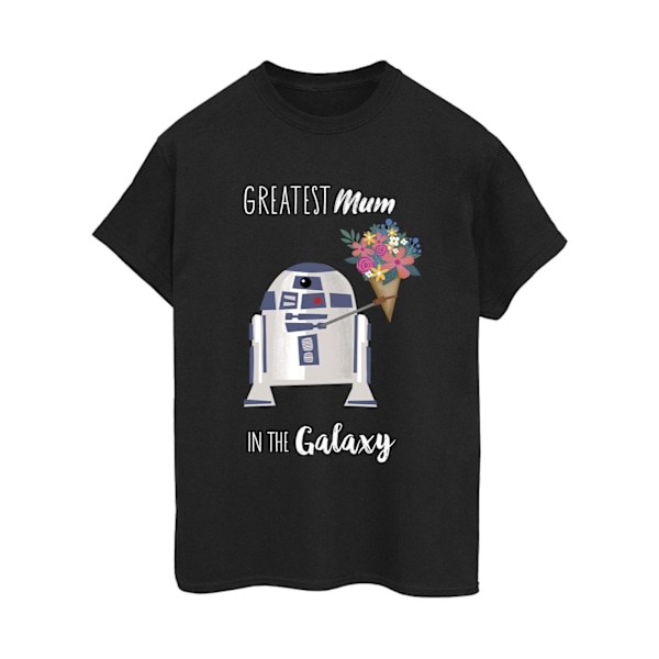 Star Wars Dam/Damer R2D2 Största Mamma Bomull Pojkvän T-Sh Black XL