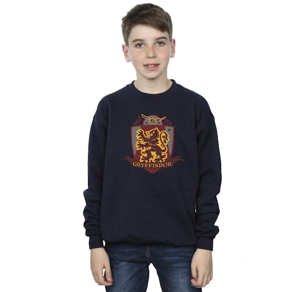 Harry Potter Pojkar Gryffindor Bröstmärke Sweatshirt 12-13 År Navy Blue 12-13 Years