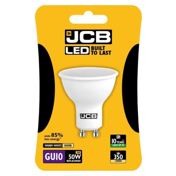 JCB LED GU10 5w glödlampslock Cap 350lm 3000k One Size Wh White One Size
