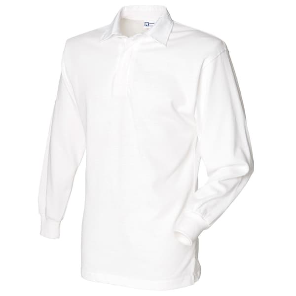Front Row Långärmad Klassisk Rugby Polotröja S Surf Blå/Vit Surf Blue/White S