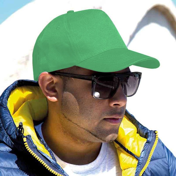 Result Unisex Core Boston 5 Panel Printers Baseball Cap One Size Apple Green One Size