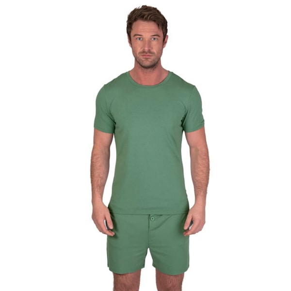 Light And Shade Herrarnas Klassiska Korta Pyjamas Set M Grön Green M