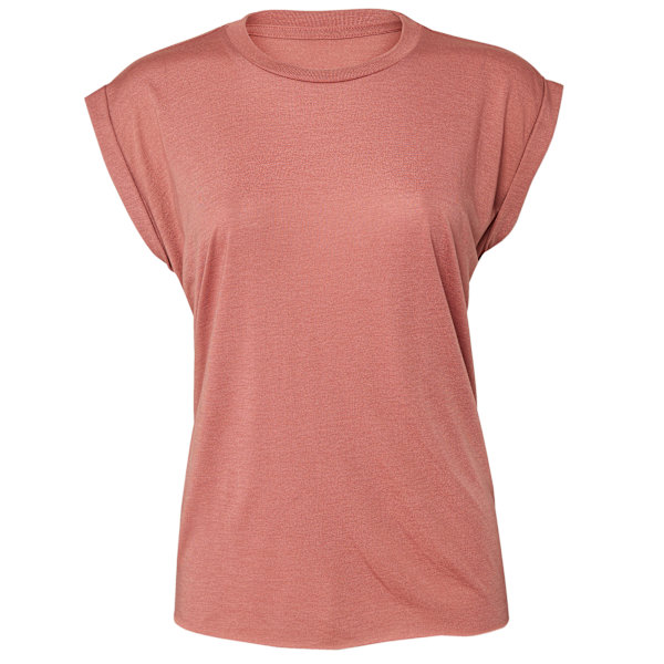 Bella + Canvas Dam/Damer Flowy Rullad Manschett Muskel T-Shirt M Mauve M