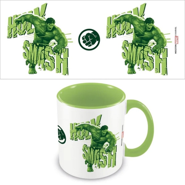 Hulk Smash Inner Two Tone Mug One Size Vit/Limegrön White/Lime Green One Size