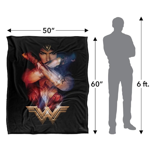 Wonder Woman Poster Filt En Storlek Flerfärgad Multicoloured One Size