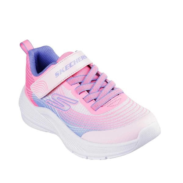 Skechers Flickor Microspec Logo Mesh Träningsskor 1 UK Ljusrosa Light Pink 1 UK