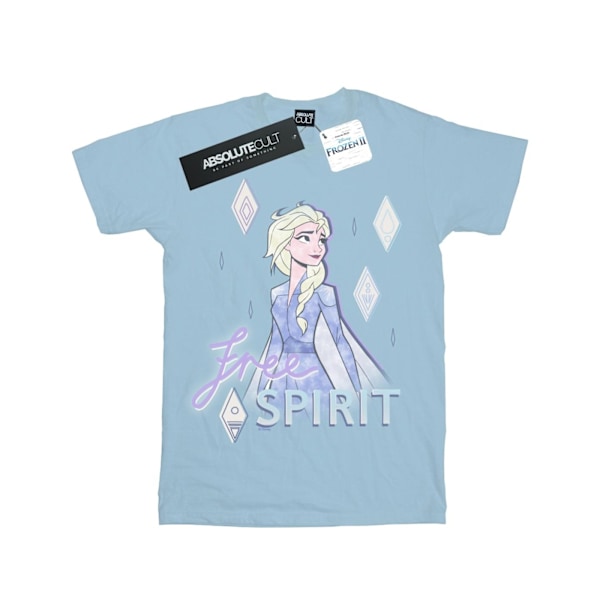 Disney Frozen 2 Elsa Spirit Bomull T-shirt för flickor 7-8 år Baby Blue 7-8 Years