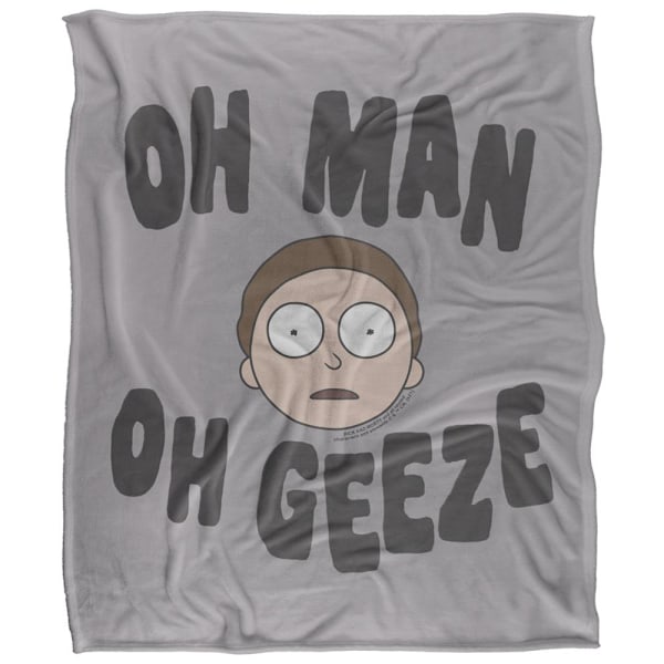 Rick And Morty Oh Man Oh Geeze Filt En Storlek Flerfärgad Multicoloured One Size