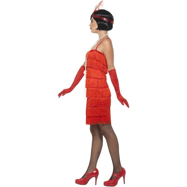 Smiffys Dam/Kvinnor Flapper Kostymset M Röd Red M