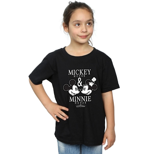 Disney Girls Crush Mondays Mickey & Minnie Mouse Bomull T-shirt Black 9-11 Years
