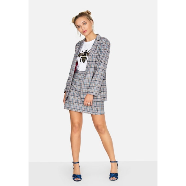 Girls On Film Dam/Dam Avenue Check Blazer 6 UK Grå Grey 6 UK