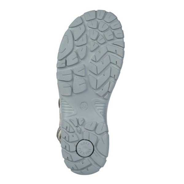 Mod Comfys Dam/Dam Floral Läder Sports Sandaler 4 UK Gre Grey 4 UK