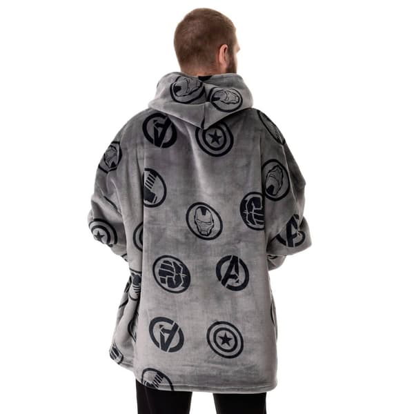 Avengers Herr Logotyp Filttröja One Size Grå Grey One Size