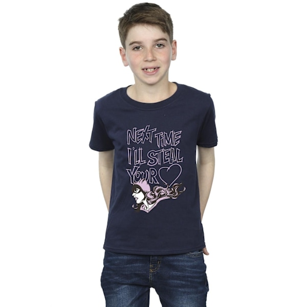 DC Comics Boys Batman Batgirl I´ll Steal Your Heart T-shirt 12- Navy Blue 12-13 Years