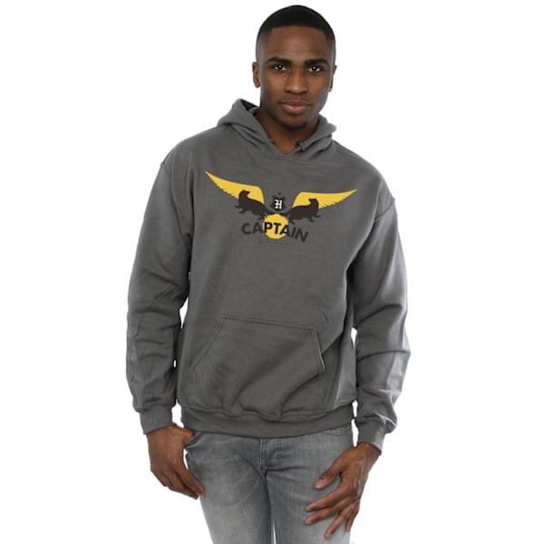 Harry Potter Herr Hufflepuff Captain Hoodie XXL Charcoal Charcoal XXL