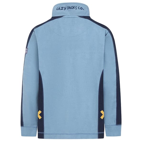 Lazy Jacks Herr Kontrastpanel Piké Sweatshirt S Airforce Blå Airforce Blue S