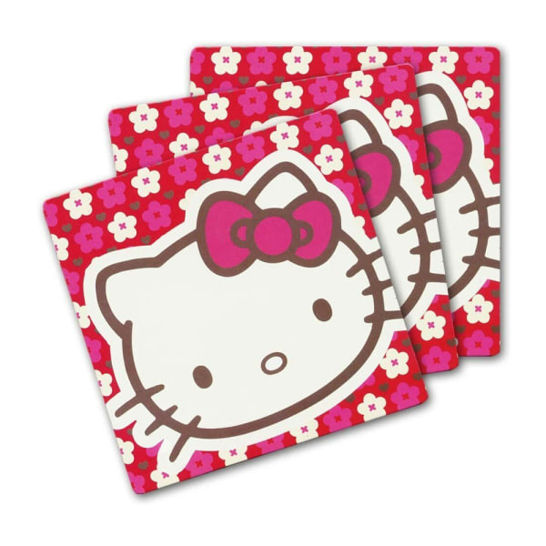 Hello Kitty-inbjudningar (paket med 6) En one size rosa/vit Pink/White One Size
