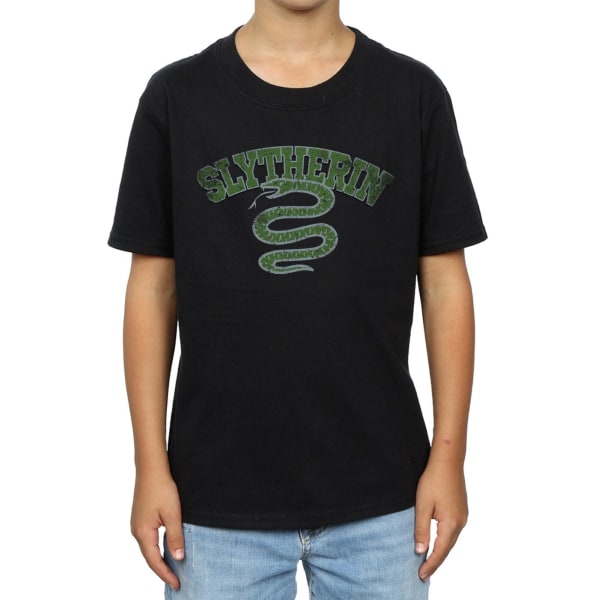 Harry Potter Boys Slytherin Sport Emblem T-Shirt 12-13 år Bl Black 12-13 Years