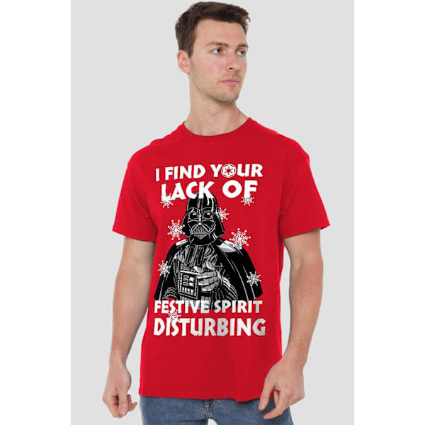 Star Wars Herr Lack Of Spirit Darth Vader Jul T-Shirt XL Red XL