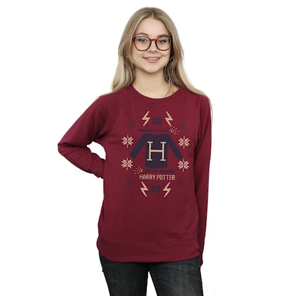 Harry Potter Damjul/Dam Jultröja XXL Bordeaux Burgundy XXL