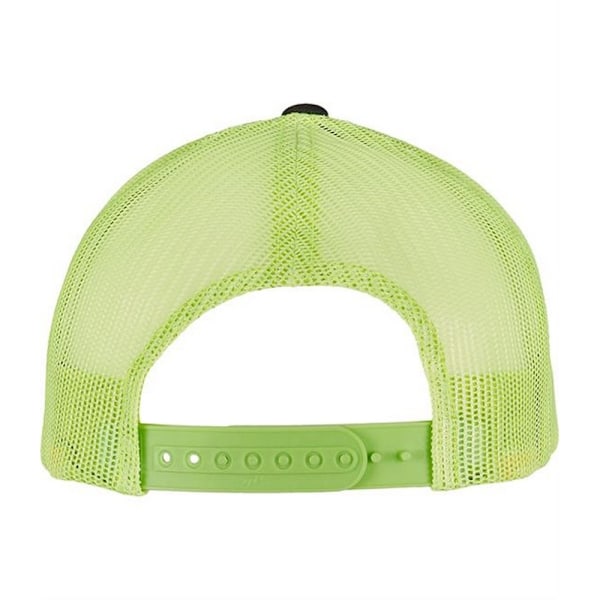 Flexfit Unisex Adult Two Tone Trucker Cap One Size Charcoal Grå Charcoal Grey/Neon Green One Size