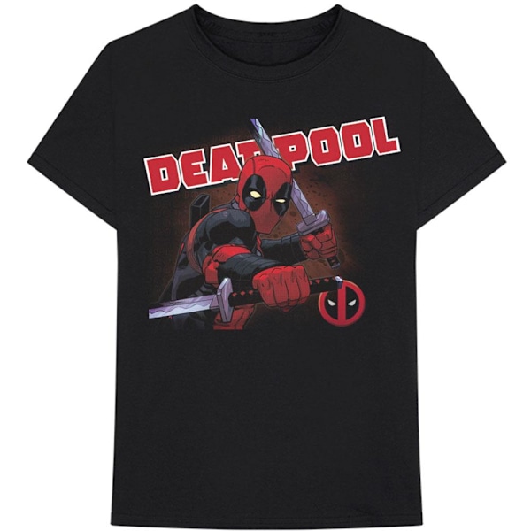 Deadpool Unisex Vuxen Comic Cover Bomull T-shirt XXL Svart Black XXL