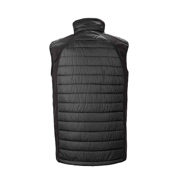 Result Herr Svart Compass Vadderad Soft Shell Väst M Svart/Lime Black/Lime M