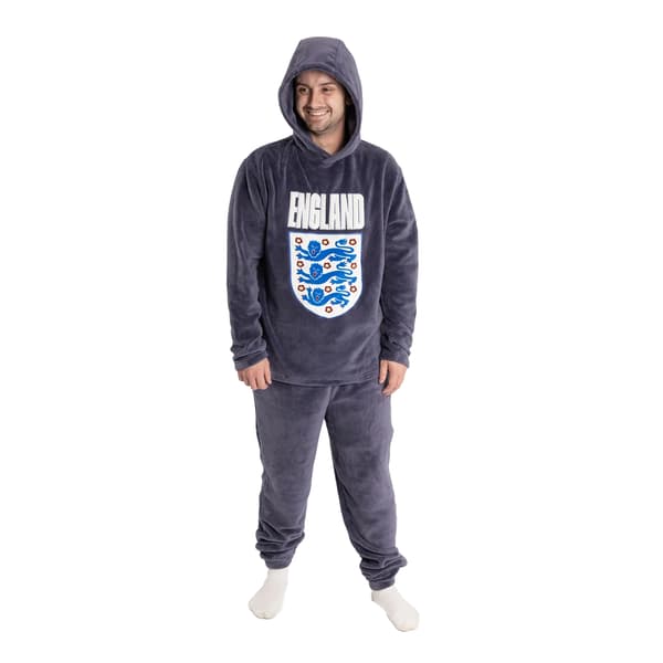 England Football Herr Logotyp Lång Pyjamas Set S Grå/Blå Grey/Blue S