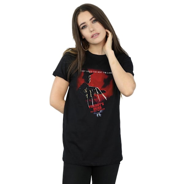 A Nightmare On Elm Street Dam/Damer Freddy's Dead Bomull Boyfriend T-Shirt S Svart Black S