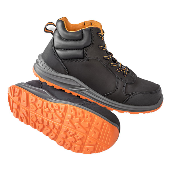 WORK-GUARD by Result Unisex Adult Stirling Nubuck Säkerhetskängor Black/Grey/Orange 9 UK