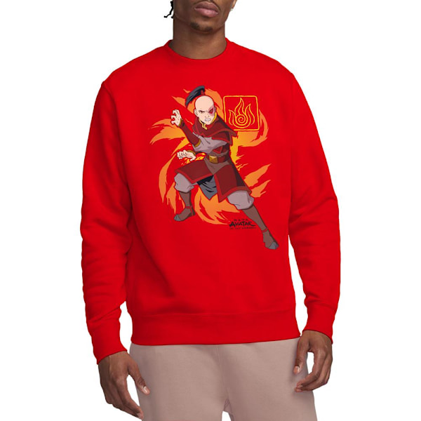 Avatar: The Last Airbender Unisex Vuxen Flame Burst Zuko Tröja Red S