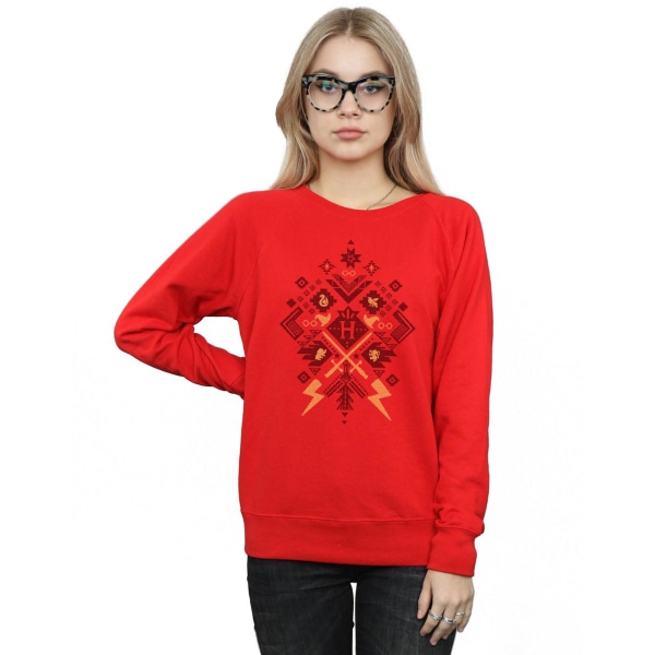 Harry Potter Dam/Damjul Jul Fair Isle Sweatshirt XL Röd Red XL