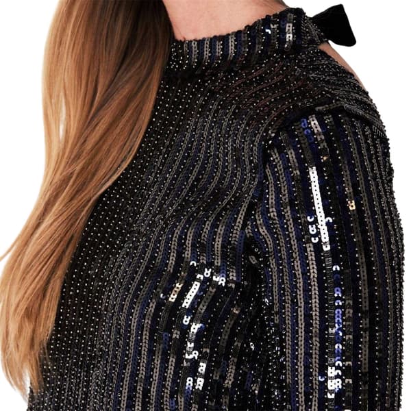 Perserverance Dam/Dam Paljett Långärmad Blus 4 UK Met Metallic Silver 4 UK