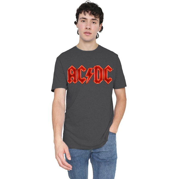 AC/DC Unisex Vuxen PWR-UP Logo T-Shirt 3XL Kolgrå Charcoal 3XL