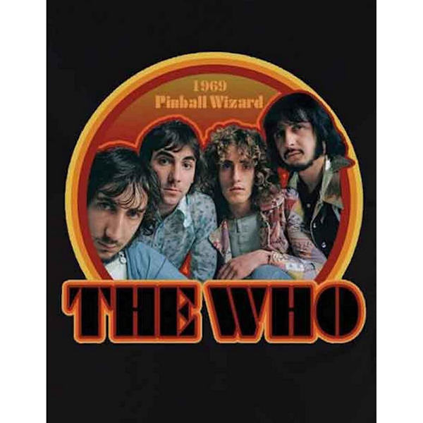 The Who Unisex Vuxen 1969 Pinball Wizard Bomulls T-shirt M Svart Black M