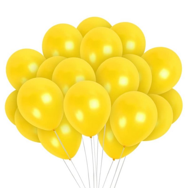 Globos Latex Metallic Ballonger (10-pack) En Storlek Gul Yellow One Size