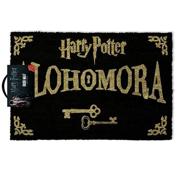 Harry Potter Alohomora Dörrmatta 60cm x 40cm Svart/Brun Black/Brown 60cm x 40cm