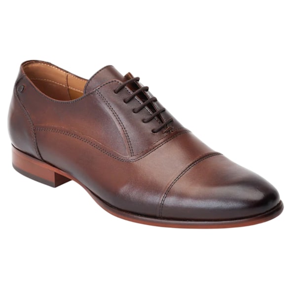 Base London Angelo Derby Skor i Läder för Män 8 UK Brun Brown 8 UK