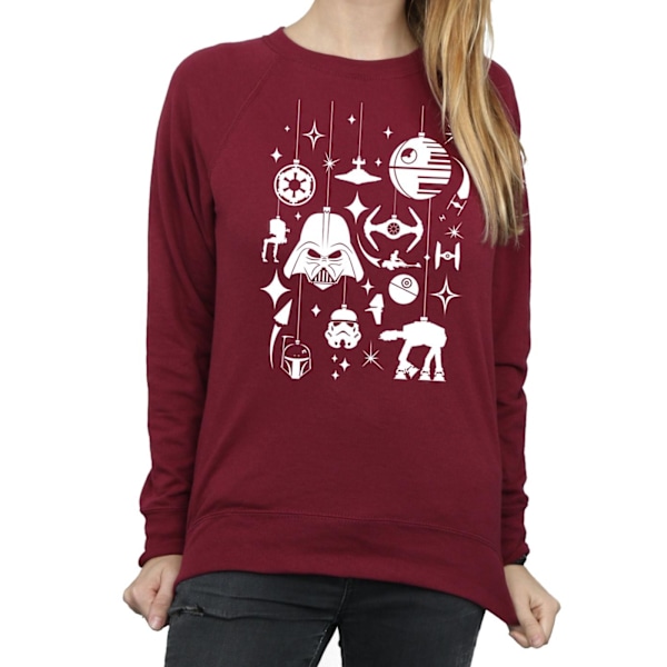 Star Wars Dam/Damer Juldekorationer Sweatshirt XL Bordeaux Burgundy XL