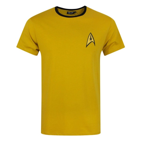 Star Trek Officiell Herr Command Uniform T-Shirt M Gul Yellow M