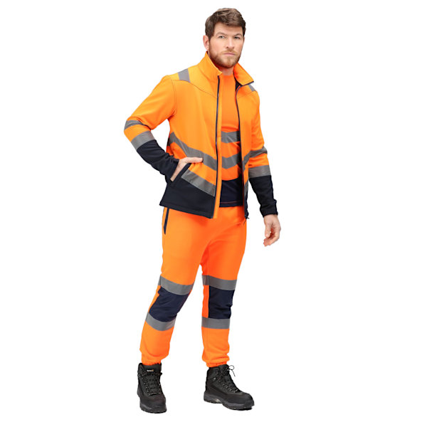 Regatta Hi-Vis 2-lagers softshelljacka XXL orange/marinblå Orange/Navy XXL